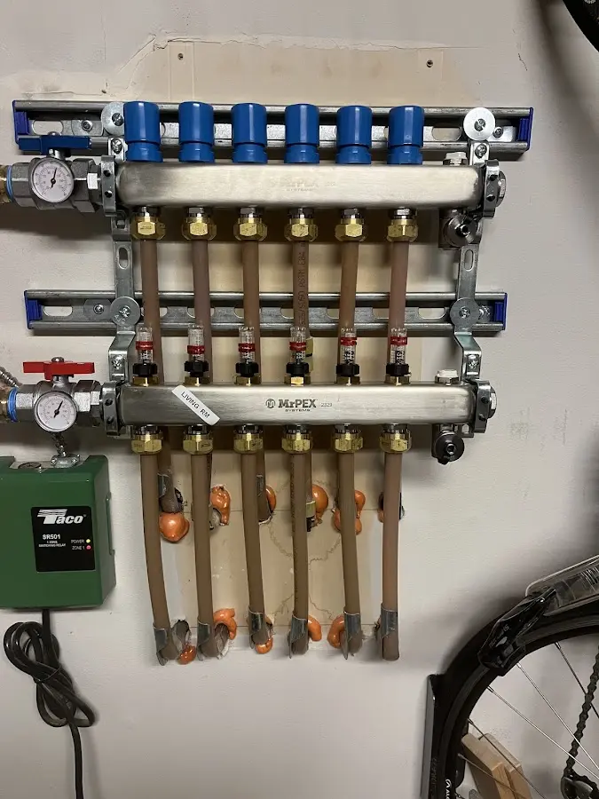 Plumber performing Leak Detection at a residential property in Dunn Loring